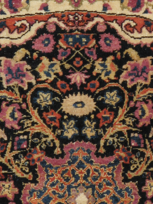 Antique Persian Tabriz Round Rug, No.20380 - Gsblank