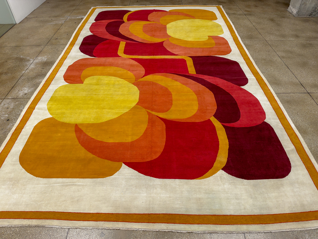 Vintage French Art Deco Oversize Carpet, No.20405 - Gsblank