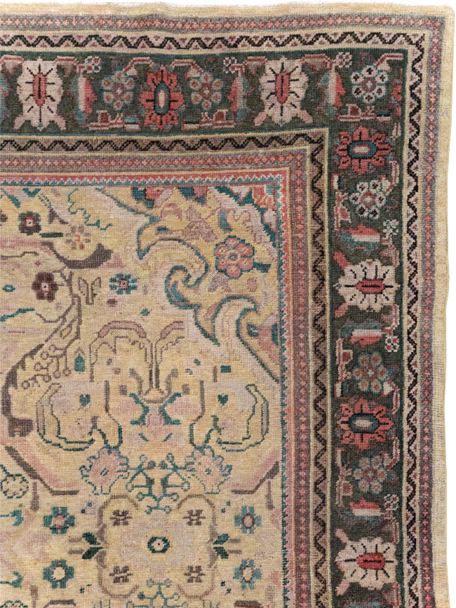 Antique Persian Mahal Small Room Size Carpet, No.20461 - Gsblank