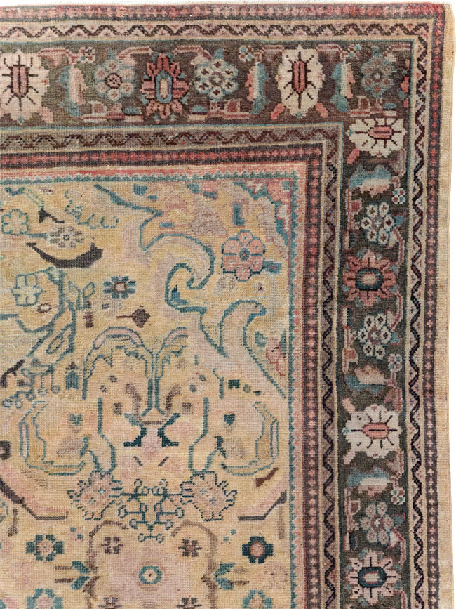 Antique Persian Mahal Small Room Size Carpet, No.20461 - Gsblank