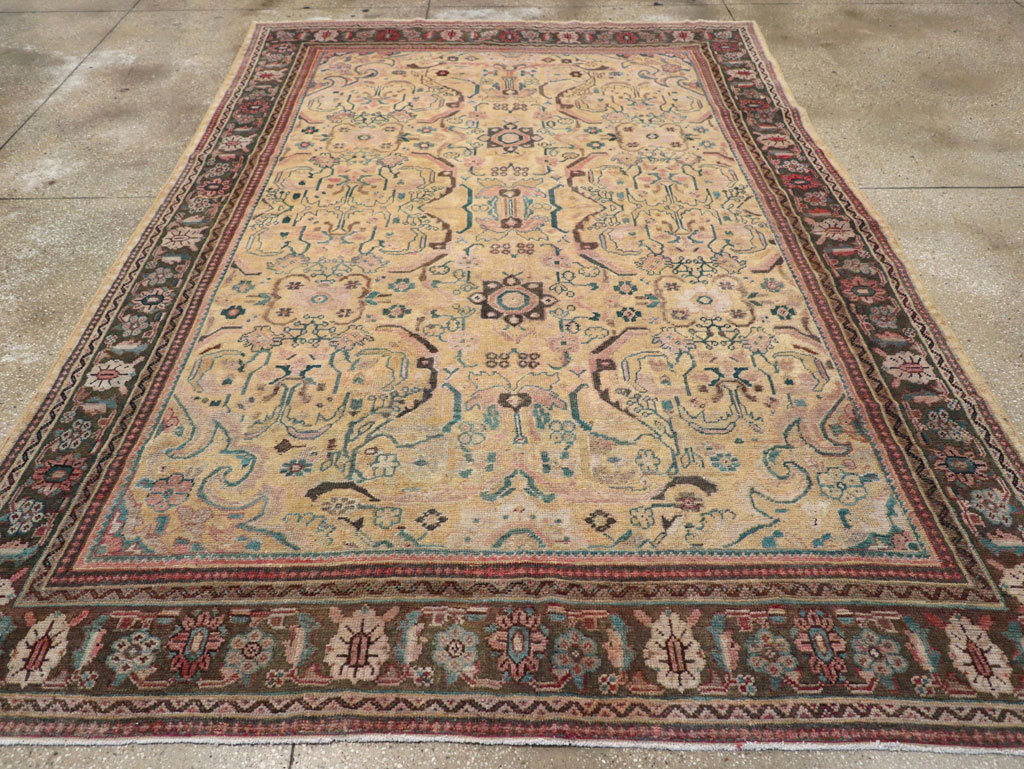 Antique Persian Mahal Small Room Size Carpet, No.20461 - Gsblank