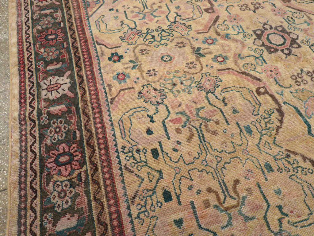 Antique Persian Mahal Small Room Size Carpet, No.20461 - Gsblank
