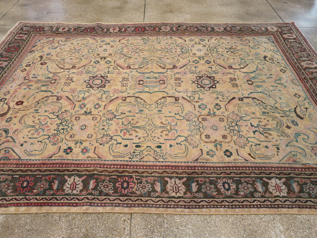 Antique Persian Mahal Small Room Size Carpet, No.20461 - Gsblank