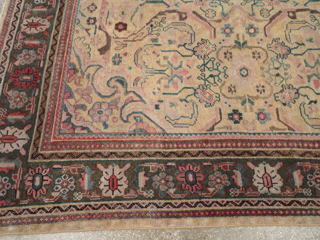 Antique Persian Mahal Small Room Size Carpet, No.20461 - Gsblank