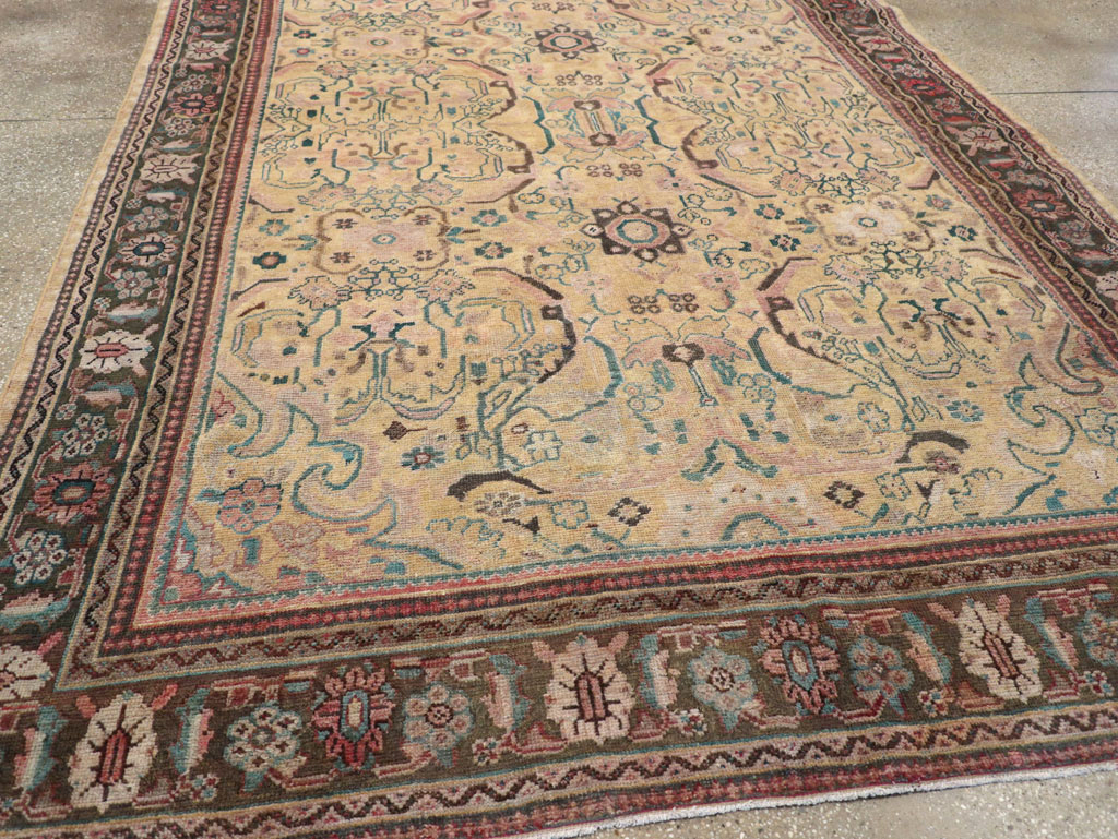 Antique Persian Mahal Small Room Size Carpet, No.20461 - Gsblank