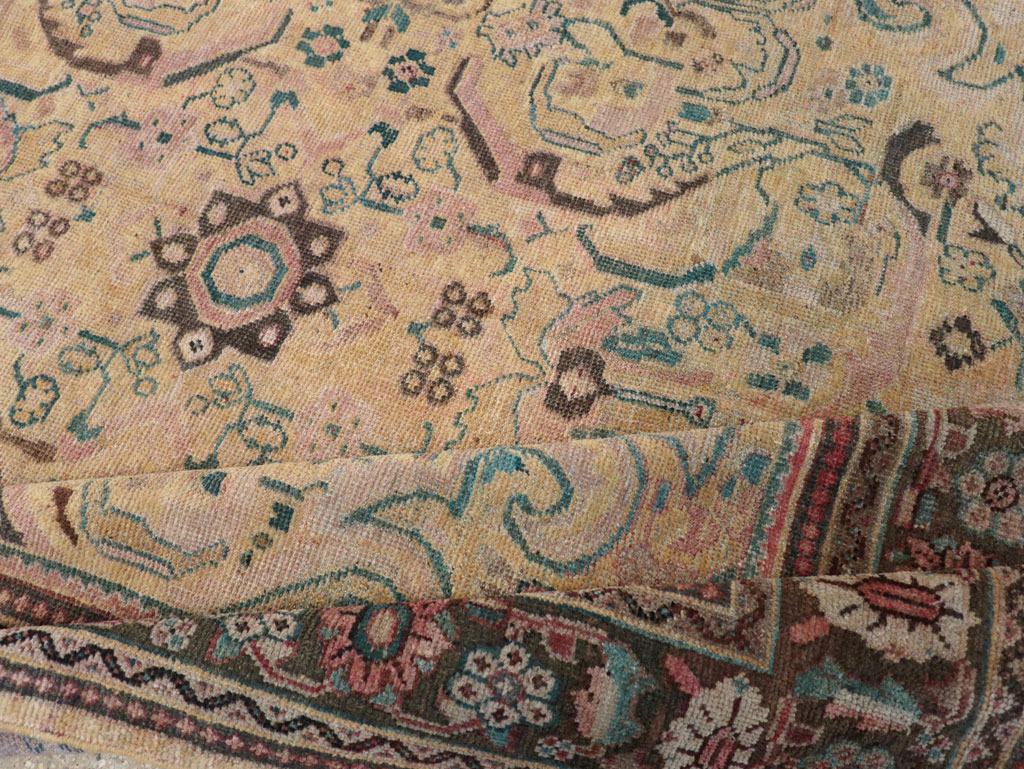 Antique Persian Mahal Small Room Size Carpet, No.20461 - Gsblank