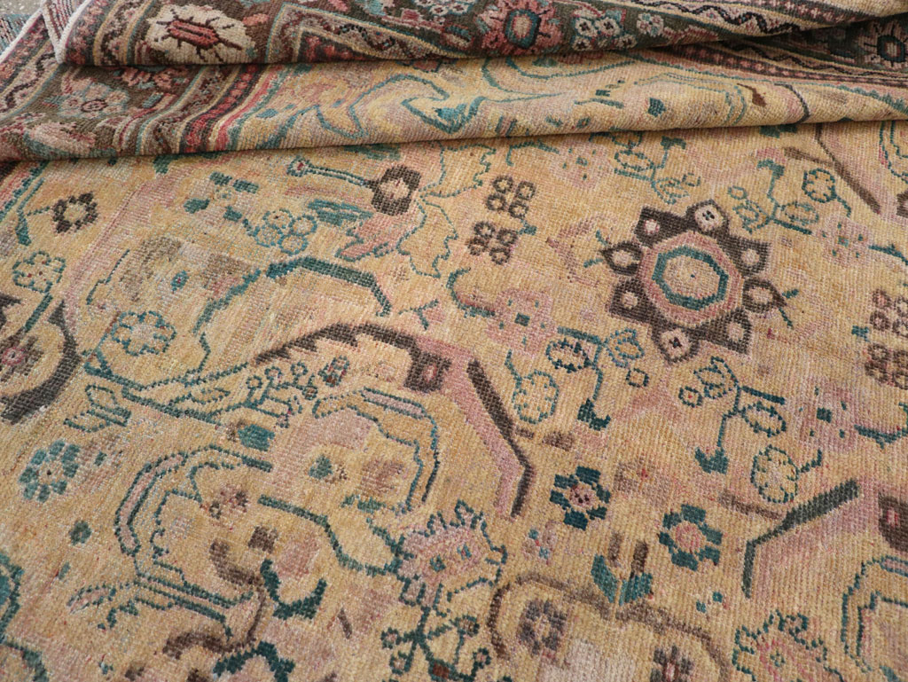 Antique Persian Mahal Small Room Size Carpet, No.20461 - Gsblank