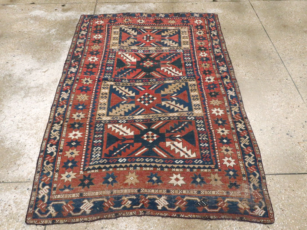 Antique Caucasian Kazak Rug, No.20467 - Gsblank