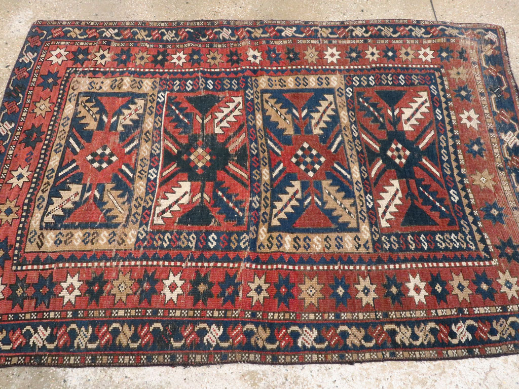 Antique Caucasian Kazak Rug, No.20467 - Gsblank