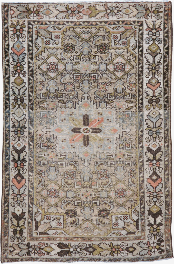 Antique Persian Malayer Throw Rug, No.20469 - Gsblank