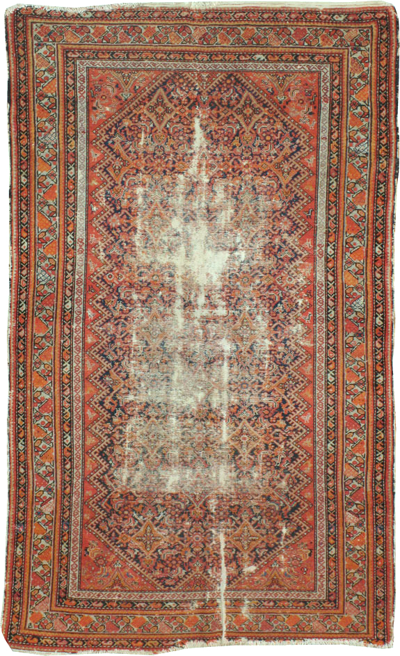 Antique Malayer Distressed Rug, No.20490 - Gsblank