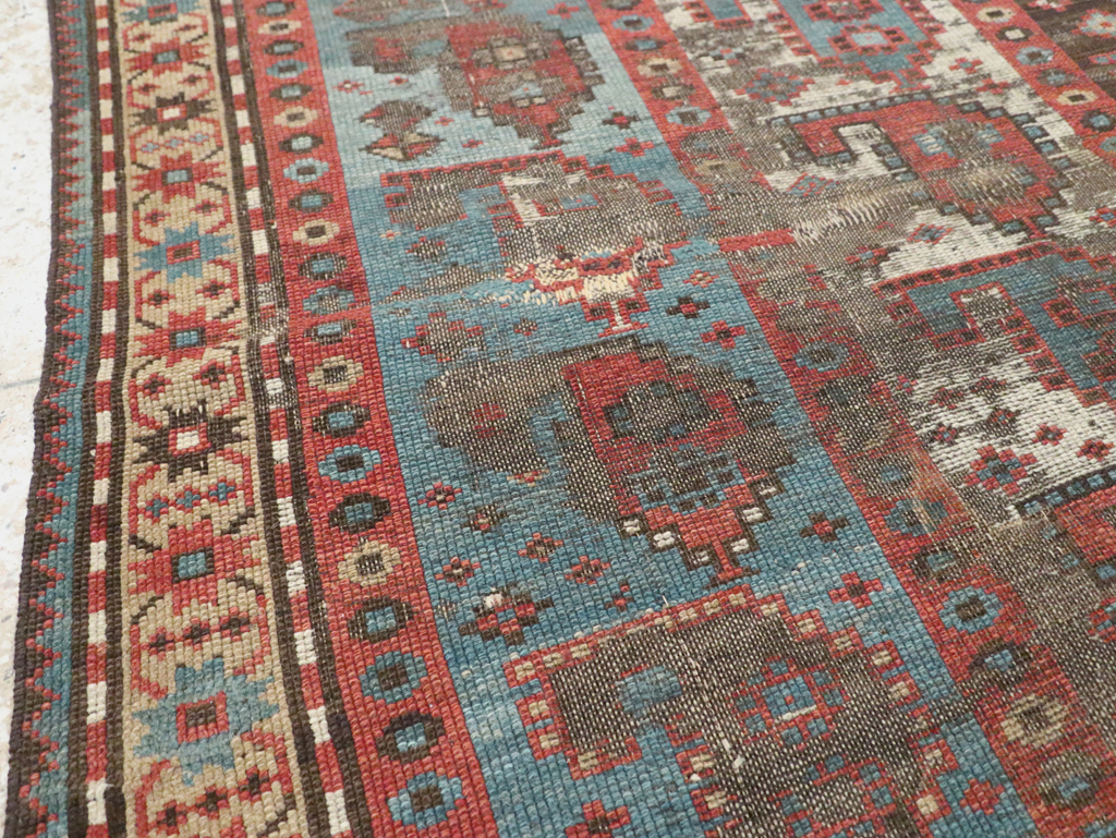 Antique Caucasian Kazak Distressed Rug, No.20515 - Gsblank