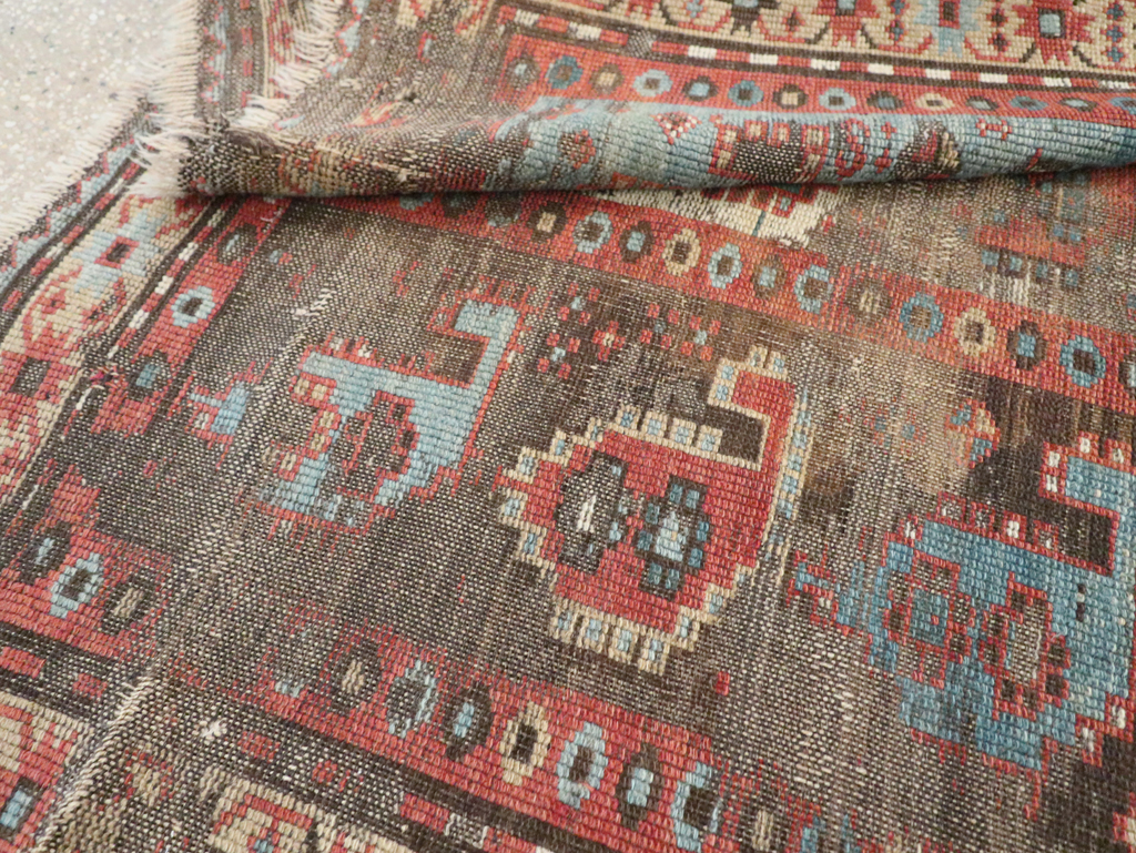 Antique Caucasian Kazak Distressed Rug, No.20515 - Gsblank