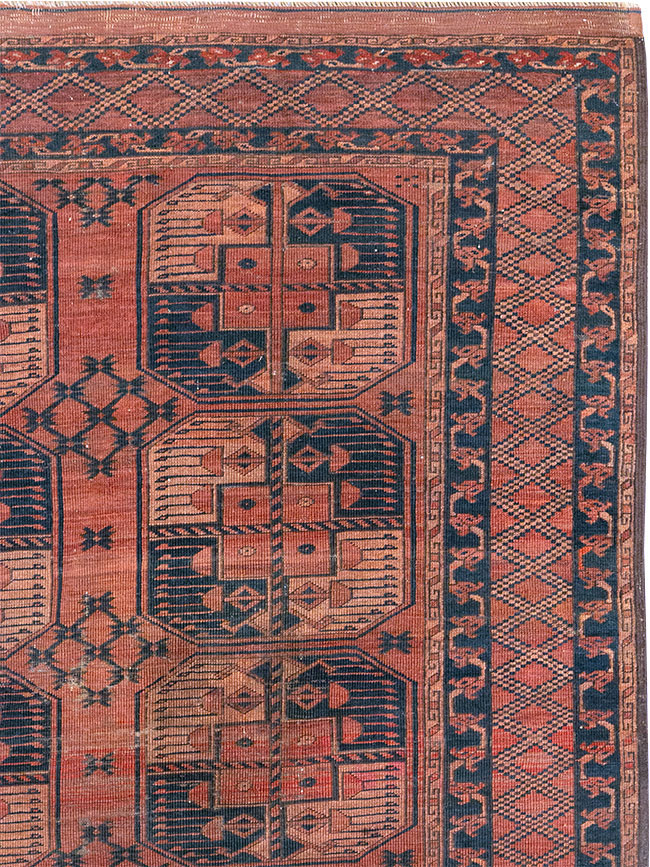 Antique Central Asian Turkoman Distressed Rug, No.20536 - Gsblank