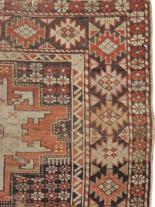Antique Caucasian Kuba Distressed Rug, No.20547 - Gsblank