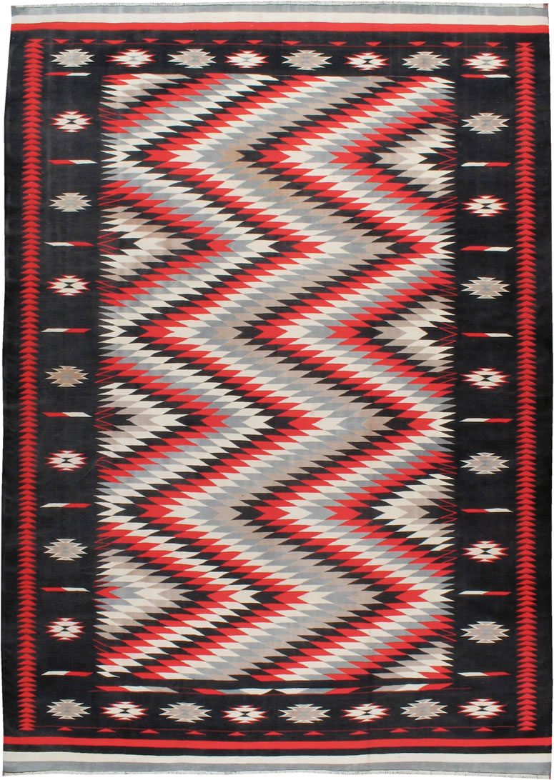 Vintage Indian Flat-weave Dhurrie Carpet, No.20550 - Gsblank