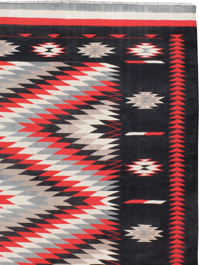 Vintage Indian Flat-weave Dhurrie Carpet, No.20550 - Gsblank