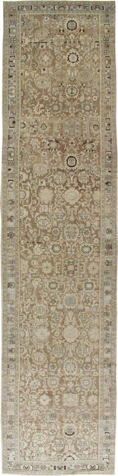 Vintage Persian Malayer Wide Gallery Runner, No.20559 - Gsblank