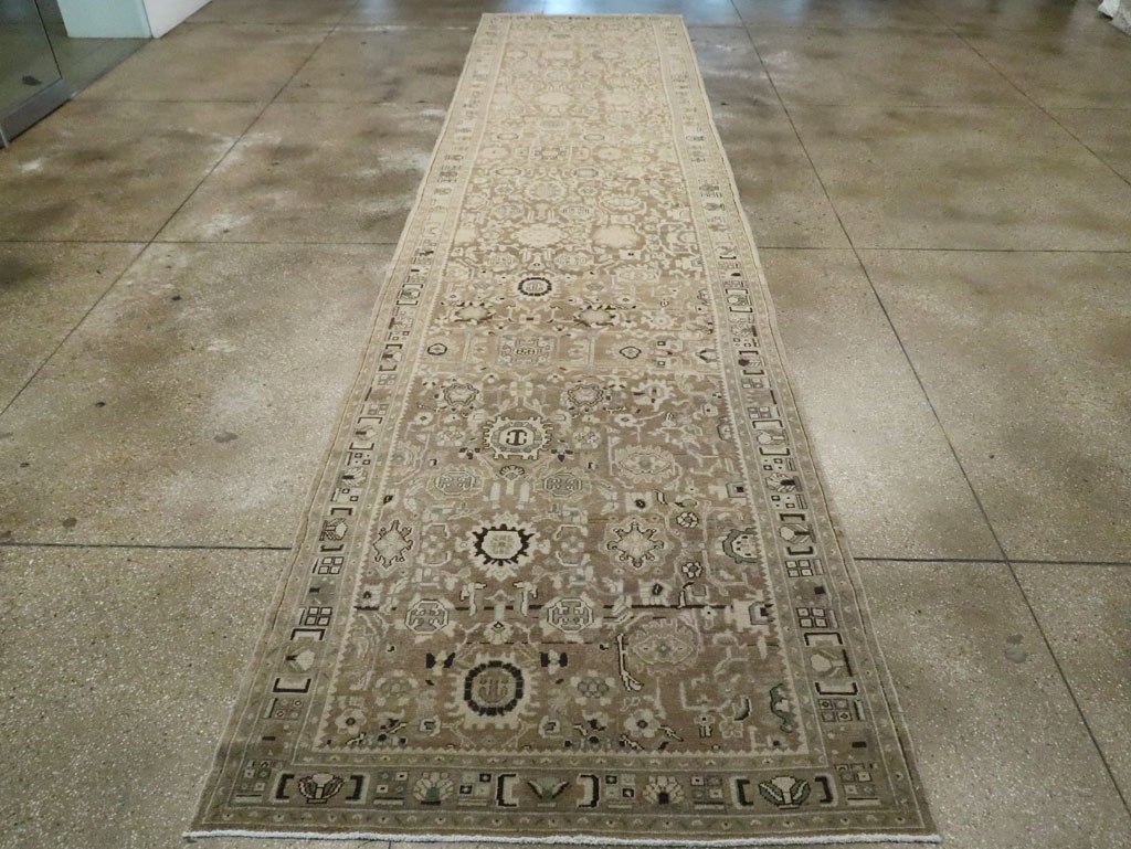 Vintage Persian Malayer Wide Gallery Runner, No.20559 - Gsblank