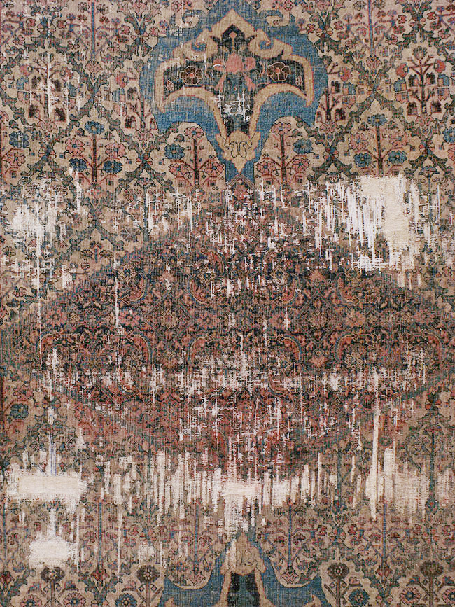 Antique Persian Bidjar Distressed Carpet, No.20569 - Gsblank