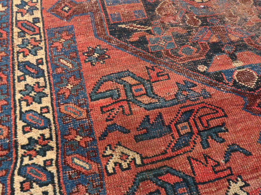 Antique Persian Kurdish Distressed Rug, No.20571 - Gsblank