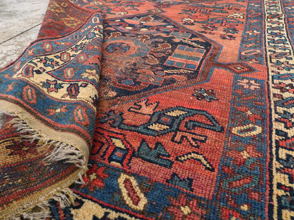 Antique Persian Kurdish Distressed Rug, No.20571 - Gsblank