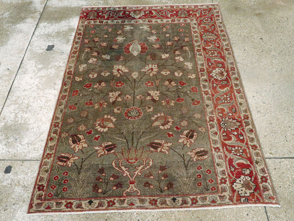 Antique Persian Tabriz Sampler Rug, No.20619 - Gsblank