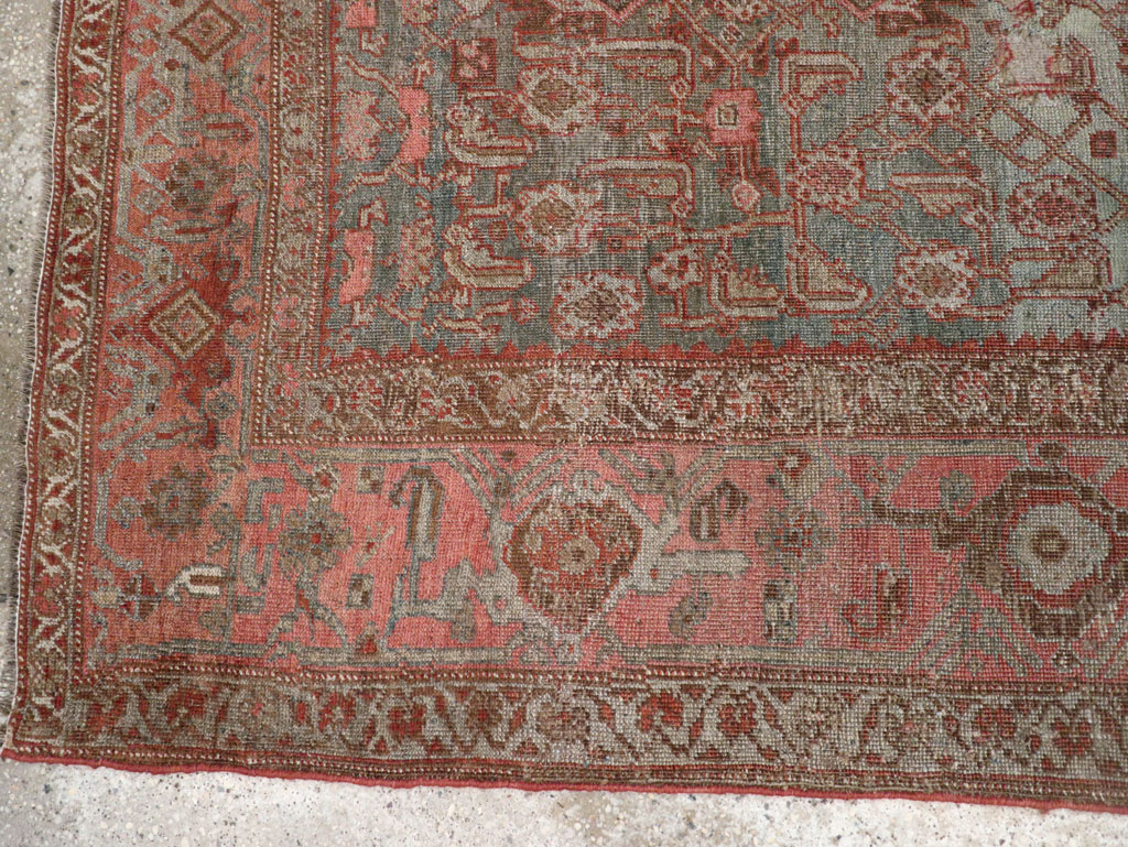 Antique Persian Bidjar Accent Rug, No.20624 - Gsblank