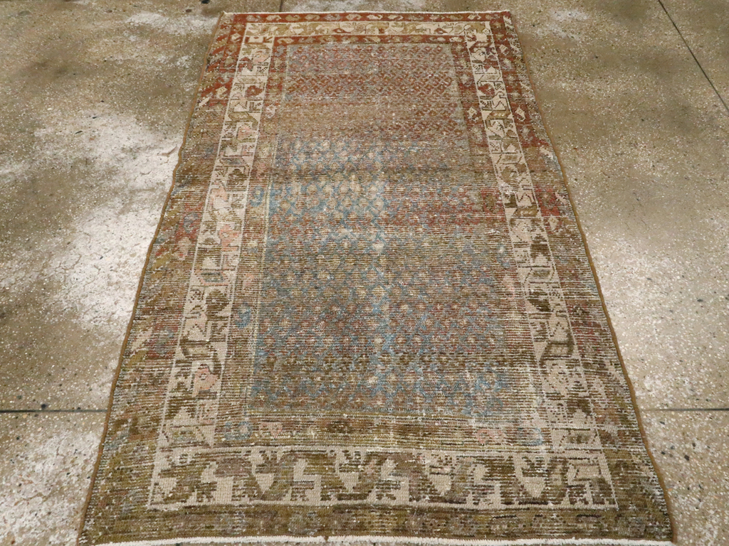 Antique Persian Malayer Distressed Rug, No.20647 - Gsblank