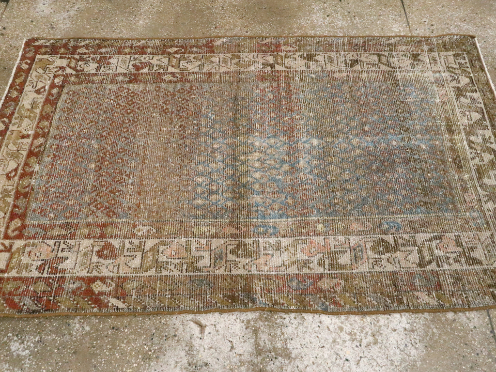 Antique Persian Malayer Distressed Rug, No.20647 - Gsblank