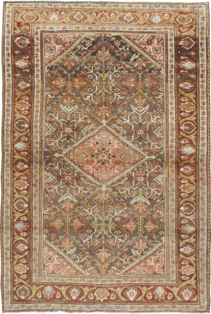 Vintage Persian Malayer Accent Rug, No.20703 - Gsblank