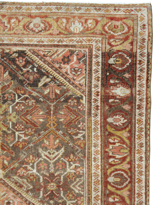 Vintage Persian Malayer Accent Rug, No.20703 - Gsblank