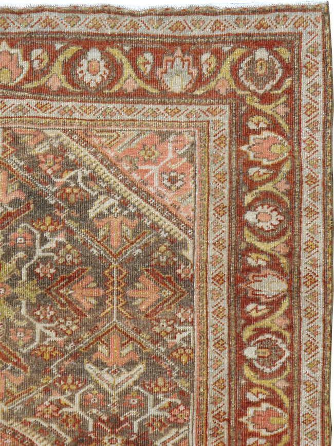 Vintage Persian Malayer Accent Rug, No.20703 - Gsblank