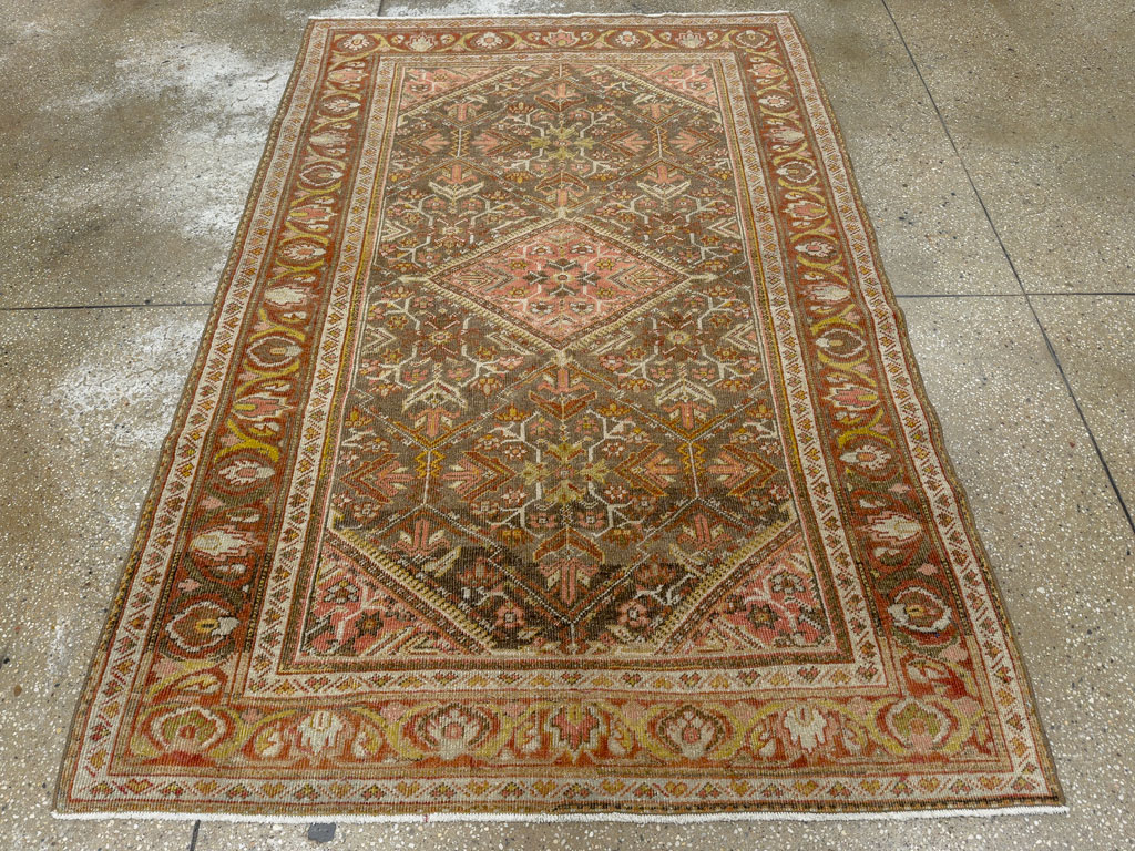 Vintage Persian Malayer Accent Rug, No.20703 - Gsblank