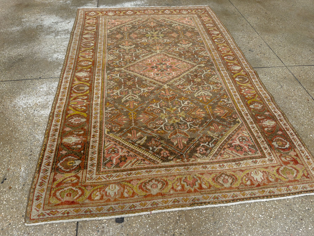 Vintage Persian Malayer Accent Rug, No.20703 - Gsblank