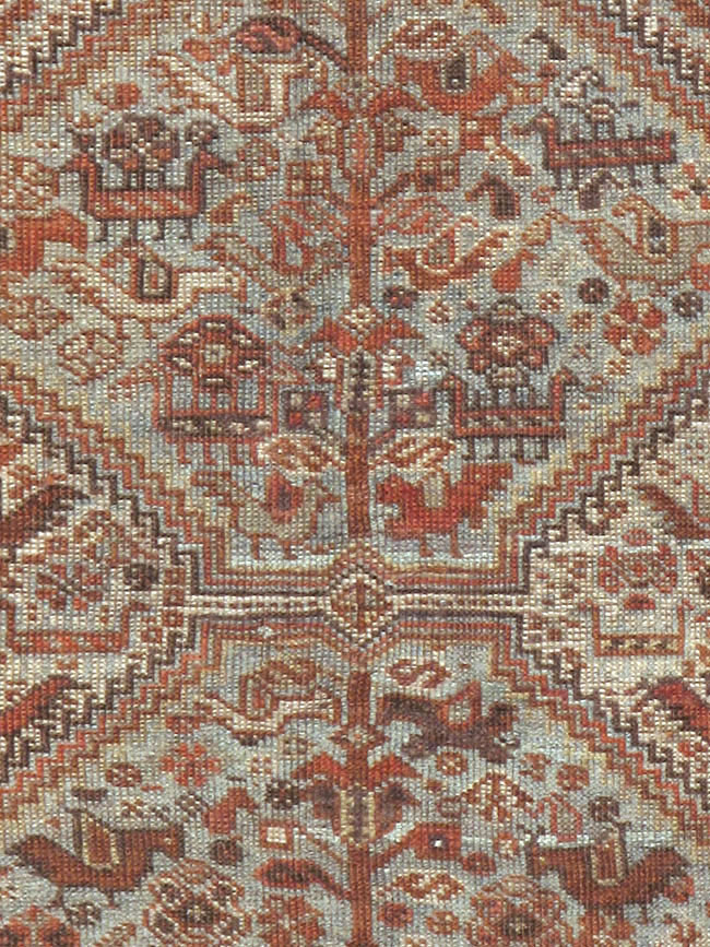 Antique Persian Shiraz Square Rug, No.20706 - Gsblank