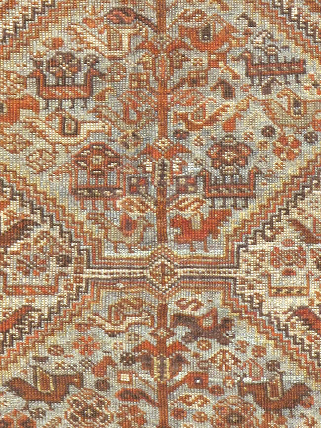 Antique Persian Shiraz Square Rug, No.20706 - Gsblank