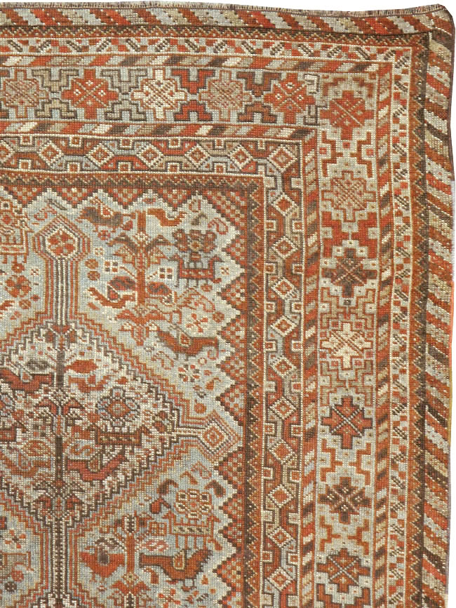 Antique Persian Shiraz Square Rug, No.20706 - Gsblank