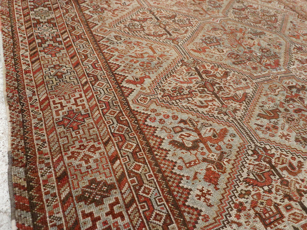 Antique Persian Shiraz Square Rug, No.20706 - Gsblank