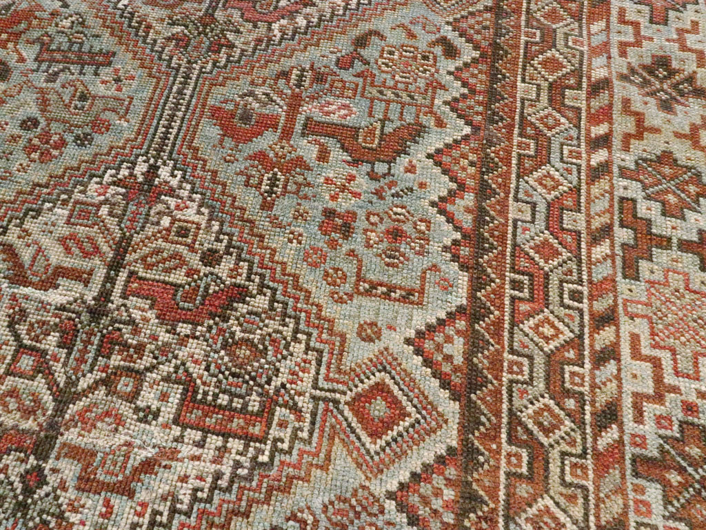 Antique Persian Shiraz Square Rug, No.20706 - Gsblank