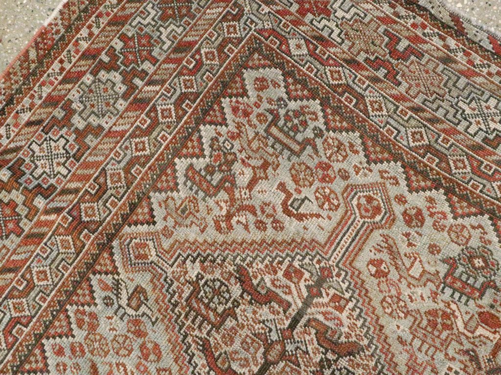 Antique Persian Shiraz Square Rug, No.20706 - Gsblank