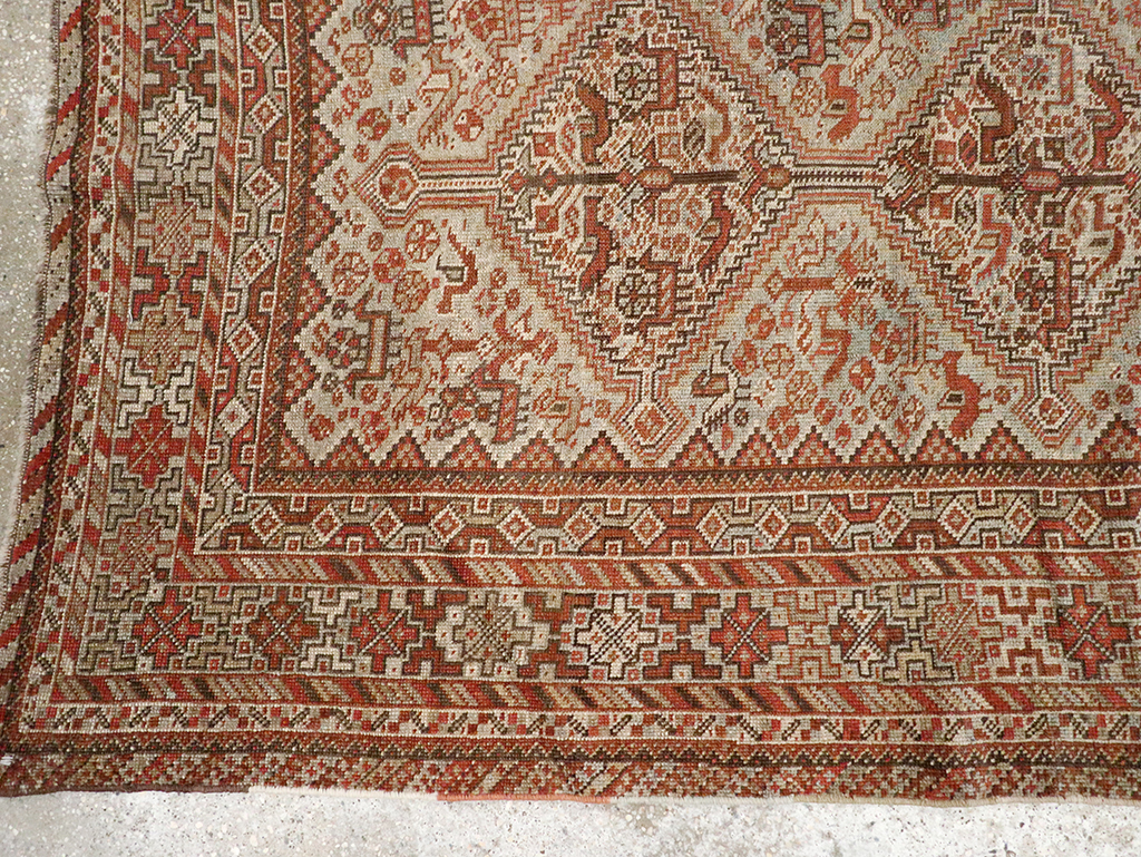Antique Persian Shiraz Square Rug, No.20706 - Gsblank