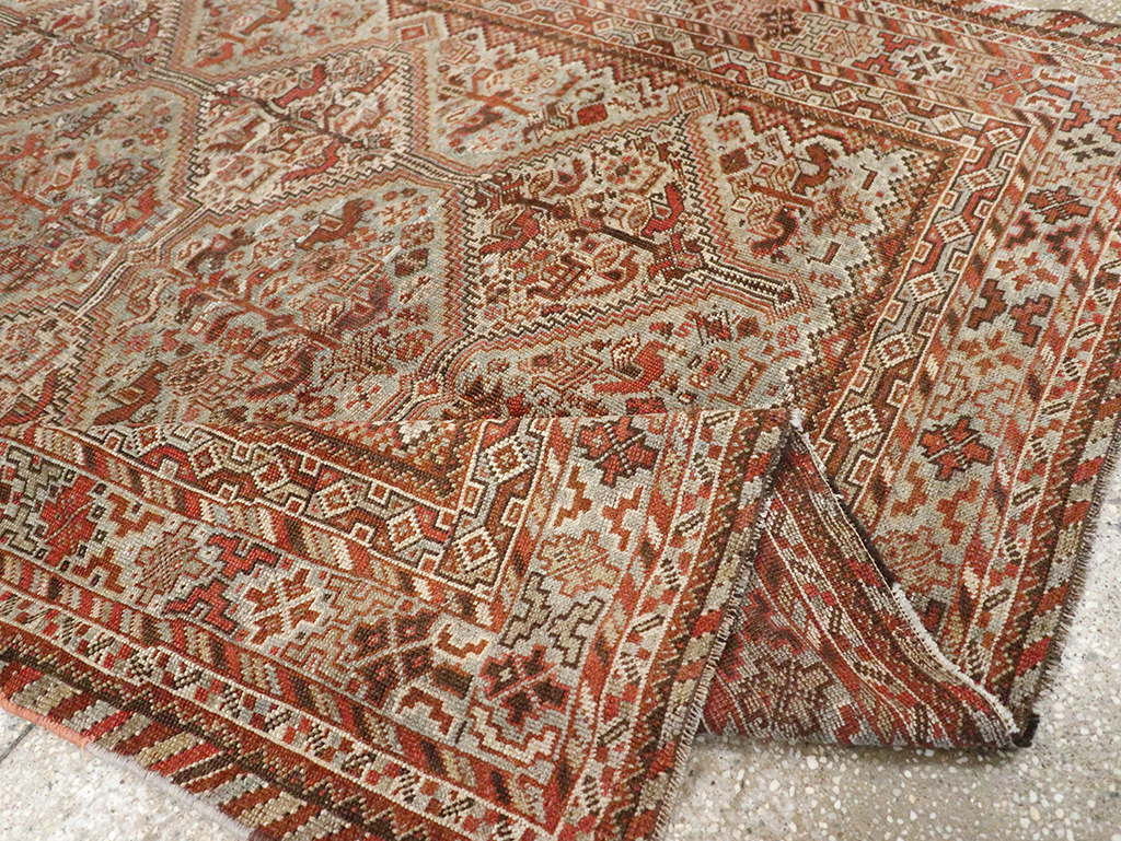 Antique Persian Shiraz Square Rug, No.20706 - Gsblank