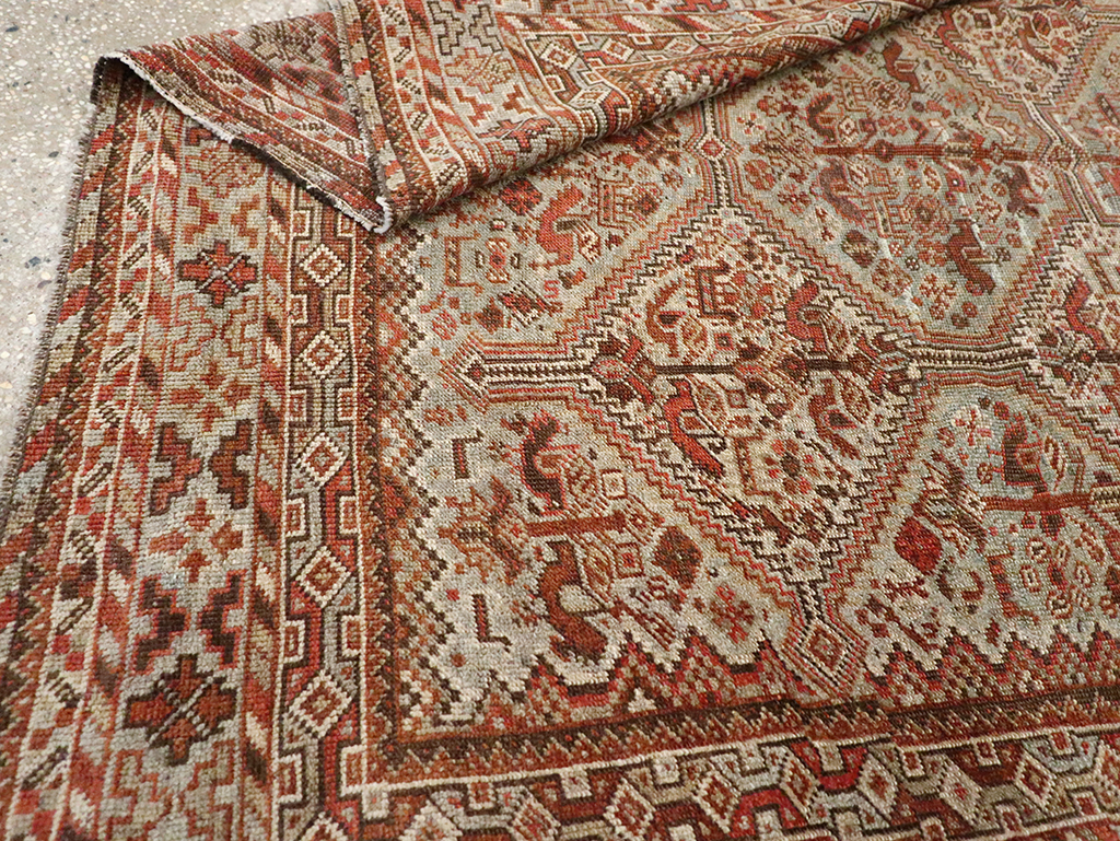 Antique Persian Shiraz Square Rug, No.20706 - Gsblank