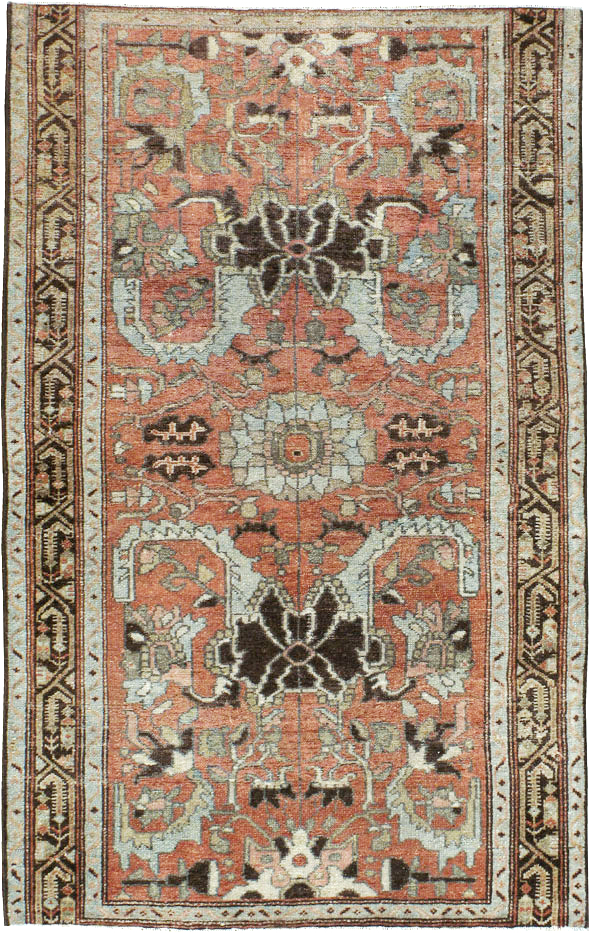 Antique Persian Malayer Rug Throw Rug, No.20716 - Gsblank