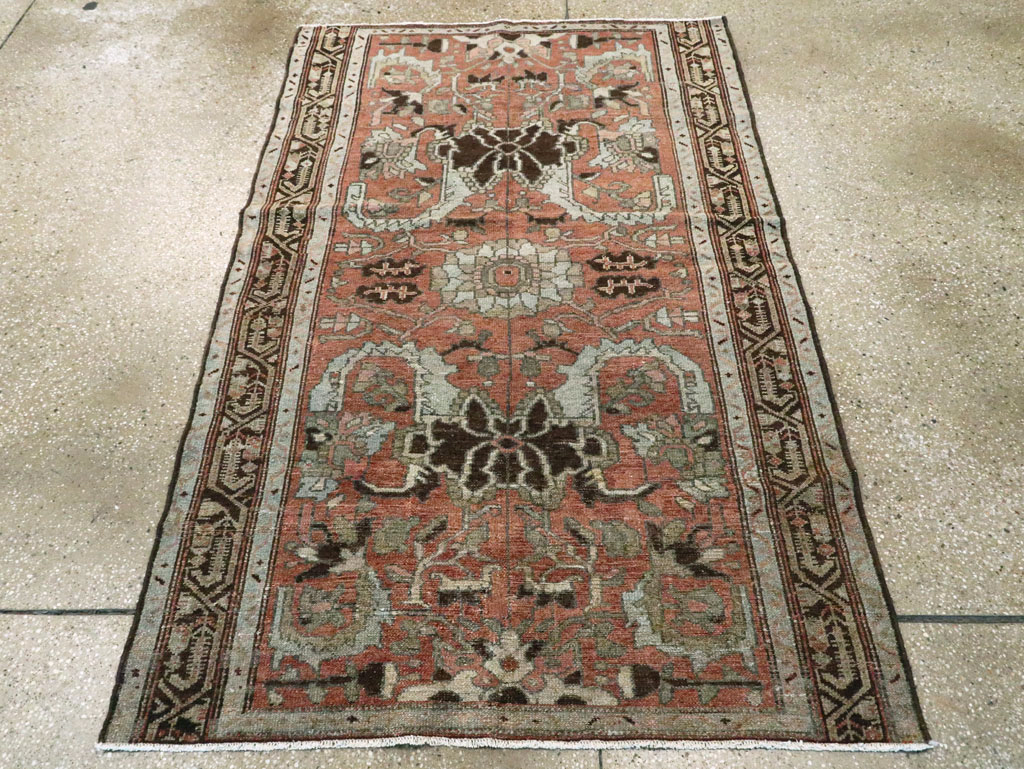 Antique Persian Malayer Rug Throw Rug, No.20716 - Gsblank