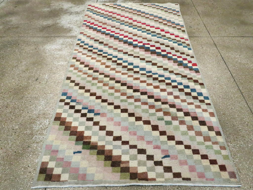 Vintage Turkish Anatolian Distressed Rug, No.20830 - Gsblank