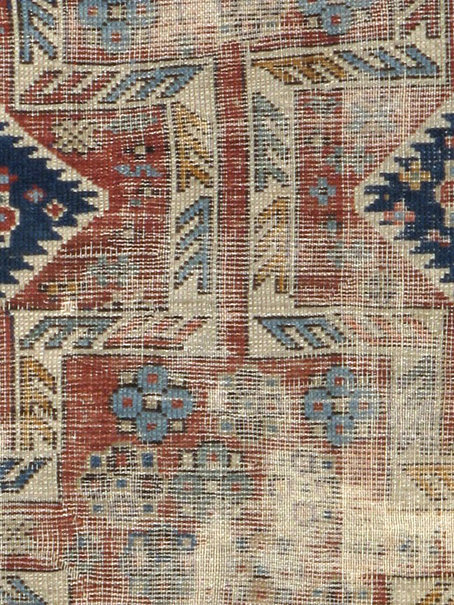 Antique Caucasian Kuba Distressed Rug, No.20859 - Gsblank
