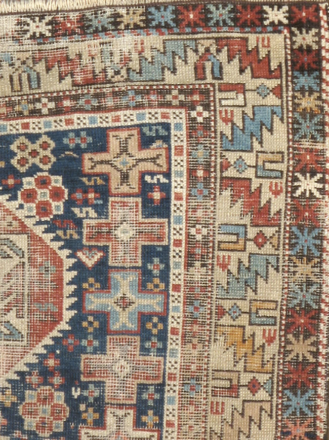Antique Caucasian Kuba Distressed Rug, No.20859 - Gsblank