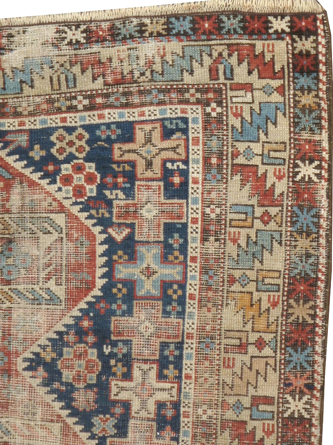 Antique Caucasian Kuba Distressed Rug, No.20859 - Gsblank